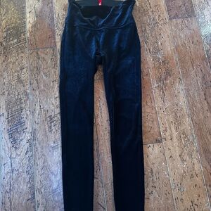 Women’s Black Velour Spanx Leggings Sz M